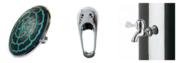 douche xxl détails pommeau, mitigeur et rince pieds