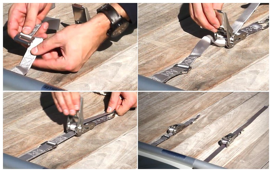 fixations de la bâche à barres 4 saisons securit pool excel