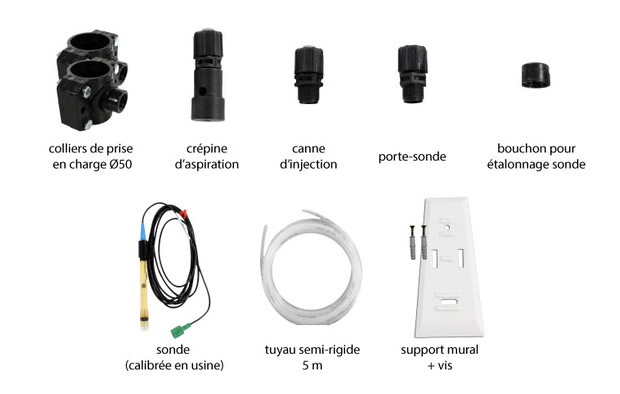 Perle - régulateur de pH automatique pour piscine - accessoires