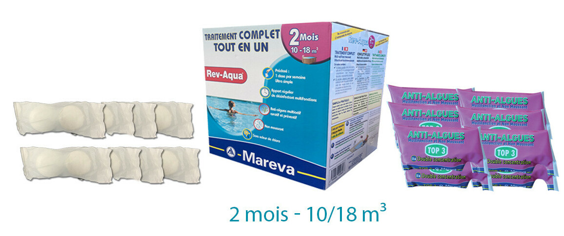 contenu du rev aqua 2 mois de traitement 10/18 m³